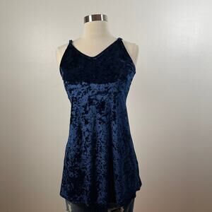 Lulus • Greatest Love of All Navy Blue Velvet Dress